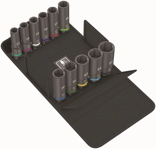 Zestaw Kluczy Nasadowych Impaktor Deep Set 1, 11 Cz. WERA