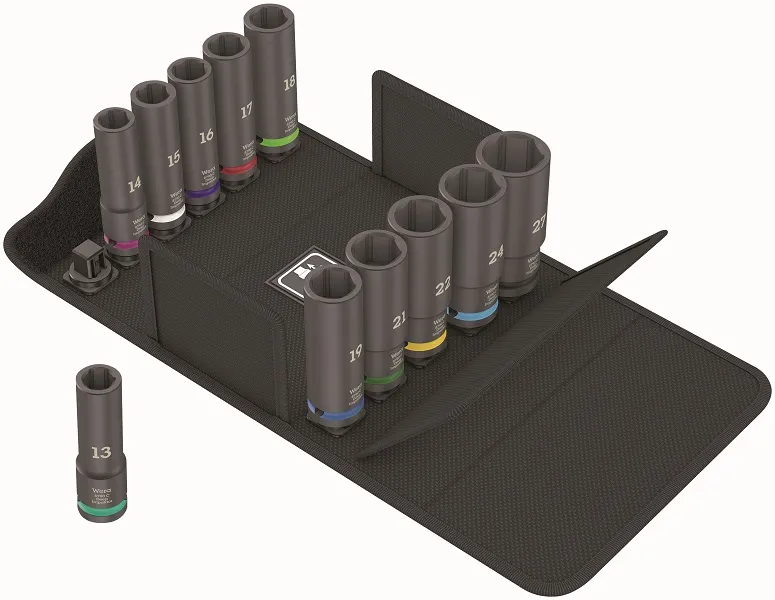 Zestaw Kluczy Nasadowych Impaktor Deep Set 1, 11 Cz. WERA