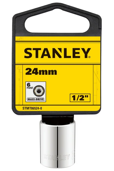 Nasadka Krótka 6-KĄTNA Chromowana 1/2 24mm STANLEY