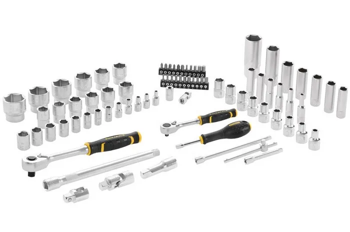 Zestaw Z Grzechotkami 1/4 I 1/2 + Akcesoria 81 szt. STANLEY