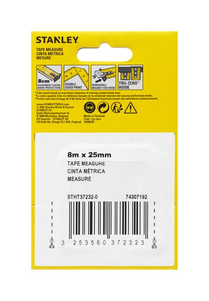 Miara STANLEY Control Lock 8M*25MM