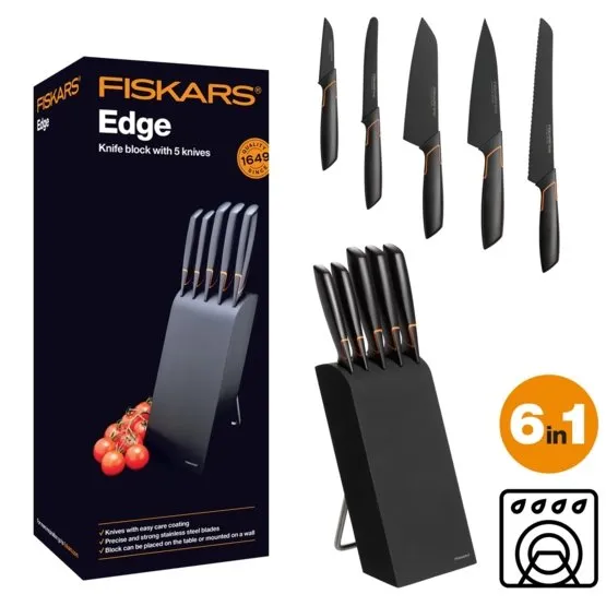 Zestaw 5 Noży W Bloku 2 FISKARS