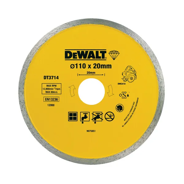 Tarcza Diamentowa Do Cięcia Płytek 110*20MM DEWALT
