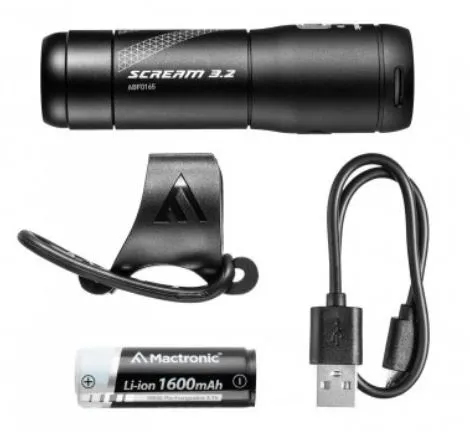 Lampa Rowerowa Przednia Scream 3.2 600LM Ładowalna MACTRONIC