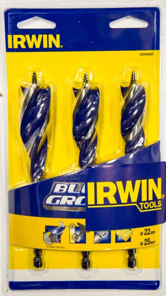 Zestaw Wierteł Do Drewna Blue Groove 6X 20,22,25 mm IRWIN