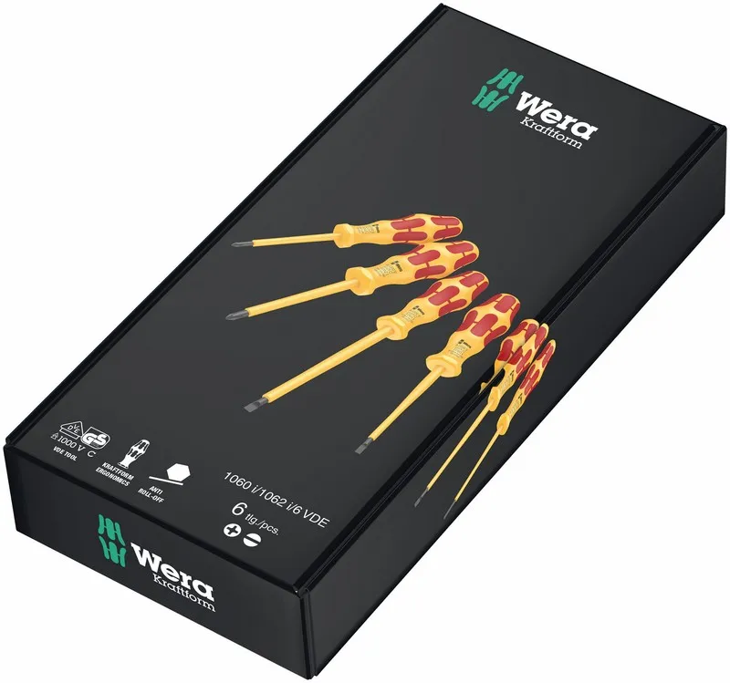 Zestaw Wkrętaków Kraftform VDE 1060 I/1062 I/6, 6 Część WERA