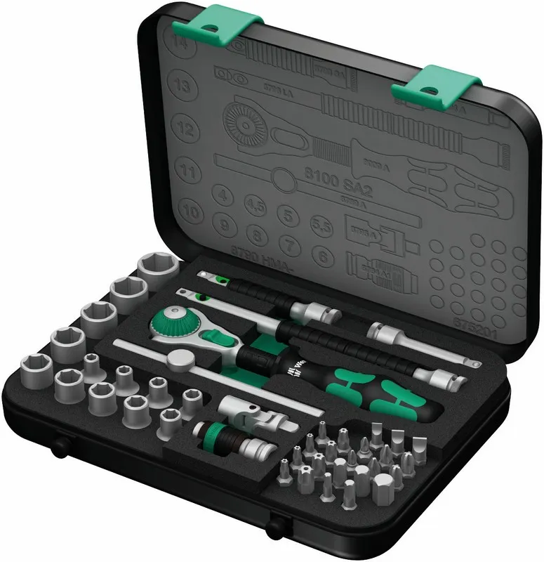 Grzechotka Zyklop Speed 1/4'' W Zestawie METRYCZNYM,42 Część WERA