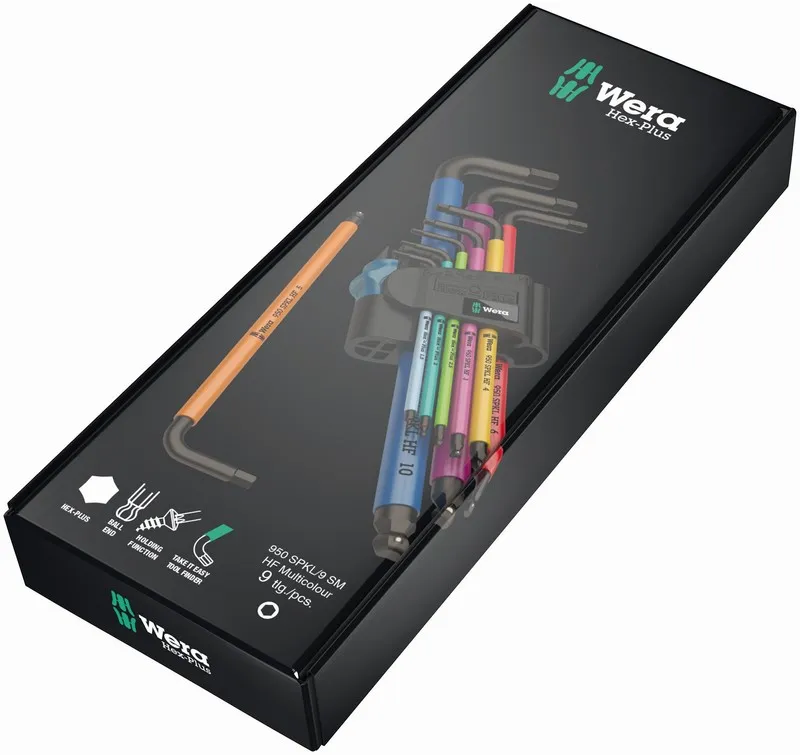 Zestaw Kluczy Trzpieniowych Z Kulką Blacklaser 9 Sztuk WERA