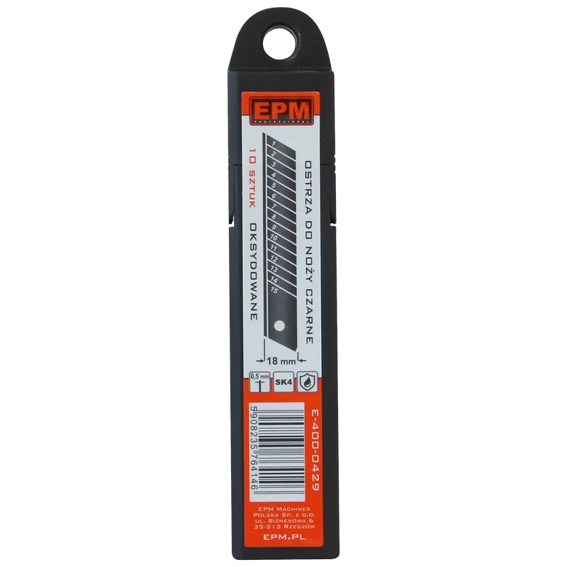 Ostrza 18mm 10 Sztuk EPM - Czarne