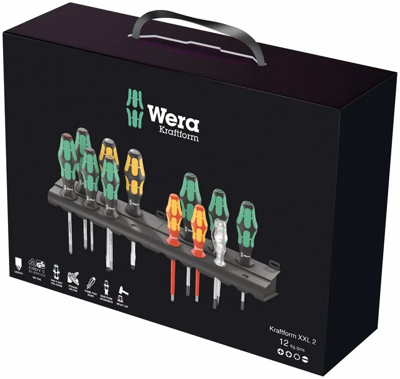Zestaw Wkretaków Uniwersalnych Kraftform XXL 2, 12 Cz. WERA