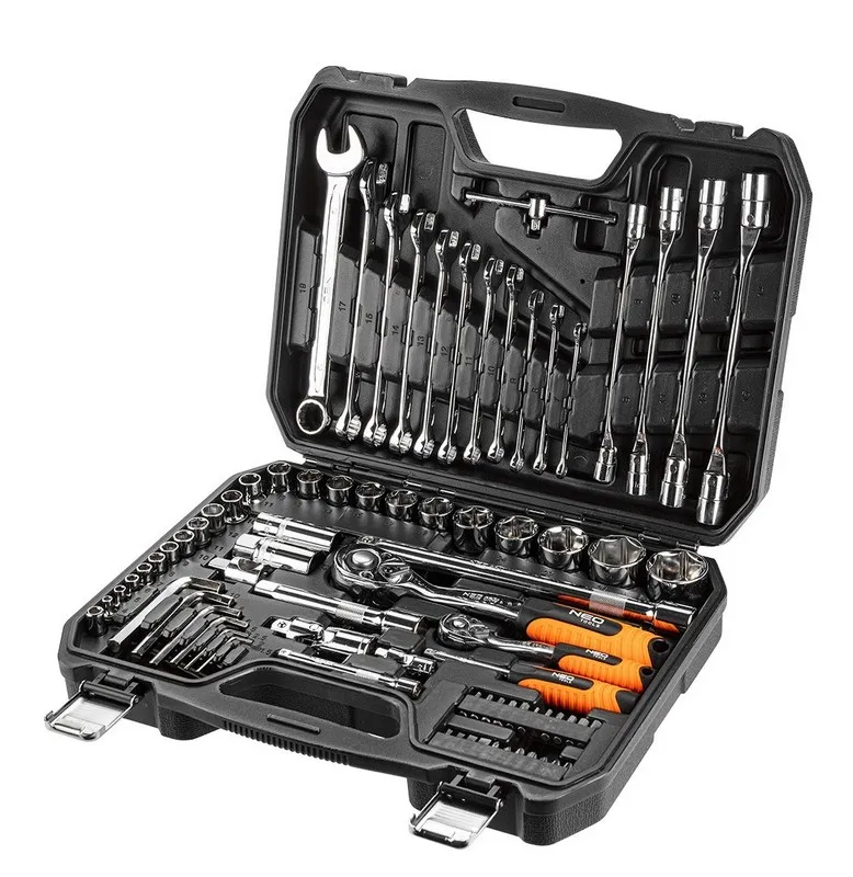 Zestaw Kluczy Nasadowych 1/4'',1/2'' 77 Części Crv NEO