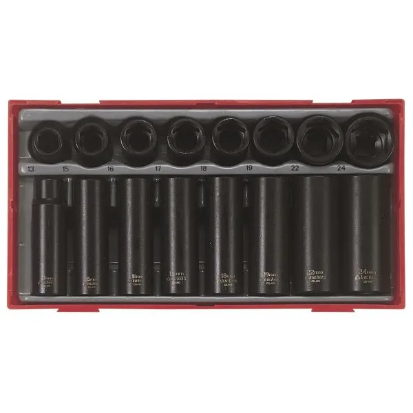 Zestaw Nasadek Z Chwytem Kwadratowym 1/2''TT9116N, 23el. TENG TOOLS