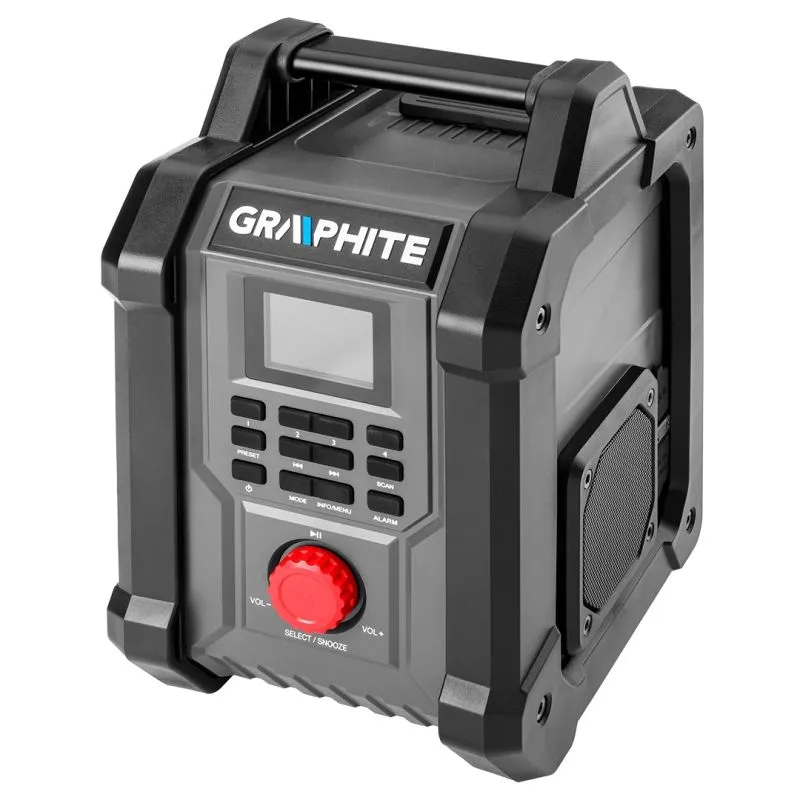 Radio Budowlane Akumu.-Sieciowe Energy+ 18V,BEZ Akumulatora GRAPHITE