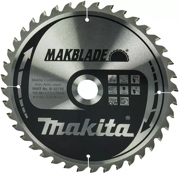 Piła Spiekowa Do Drewna 260*30/40Z MAKITA