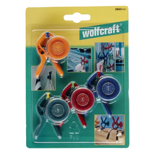 Mini Ścisk Sprężynowy 20mm Z Przyssawką, 4 szt. WOLFCRAFT