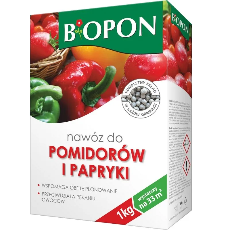 Nawóz - Do Pomidorów I Papryki Granulat 1 kg BIOPON