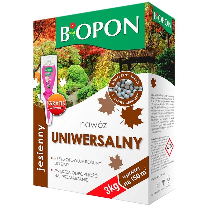 Nawóz Jesienny. Uniwersalny Granulat Karton Z Uchwytem 3 kg BIOPON