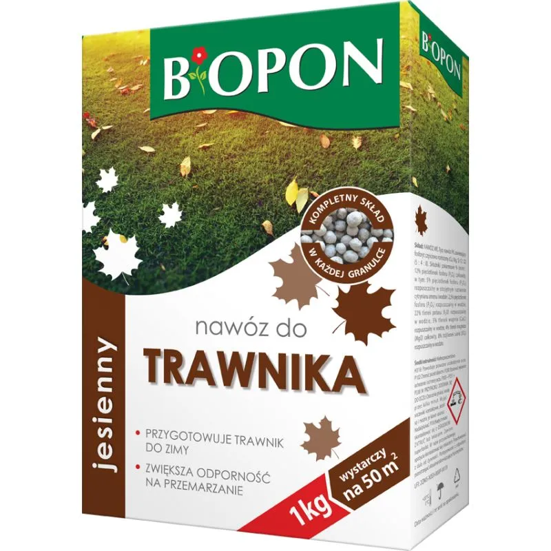 Nawóz - Jesienny Do Trawnika Granulat Karton 1 kg BIOPON