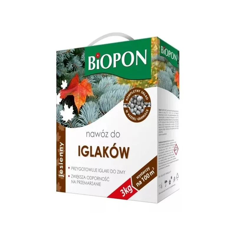 Nawóz - Jesienny Do Iglaków Granulat Karton Z Uchwytem 3 kg BIOPON