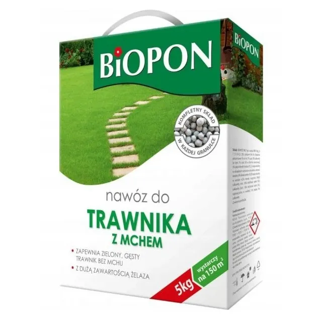 Nawóz - Do Trawnika Z Mchem 5 kg BIOPON