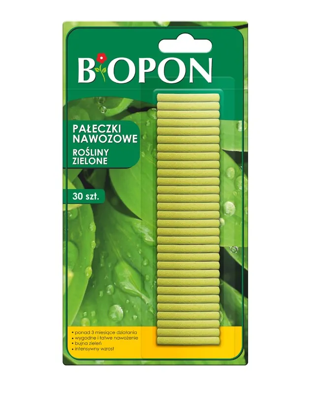 Nawóz - Pałeczki Nawozowe Do Roślin Zielonych, 30 szt. BIOPON