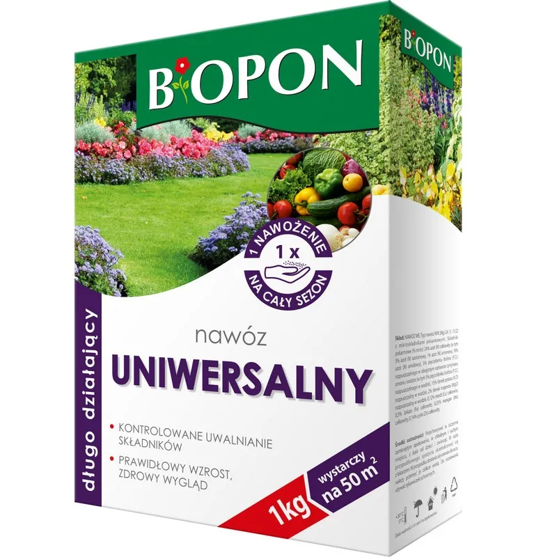 Nawóz - Długo Działający Uniwersalny Granulat Karton 1kg BIOPON