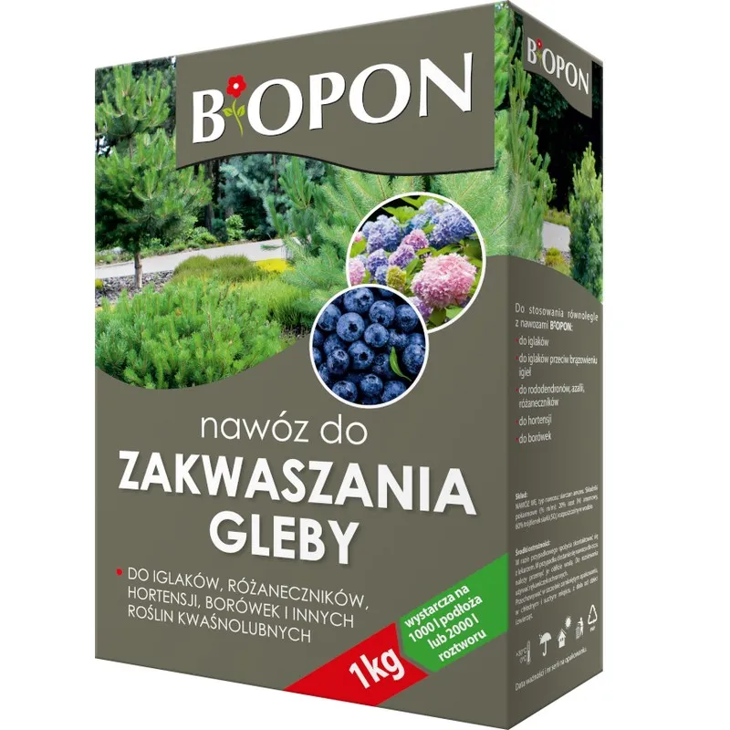Preparat - Do Zakwaszania, Gleby 1kg BIOPON