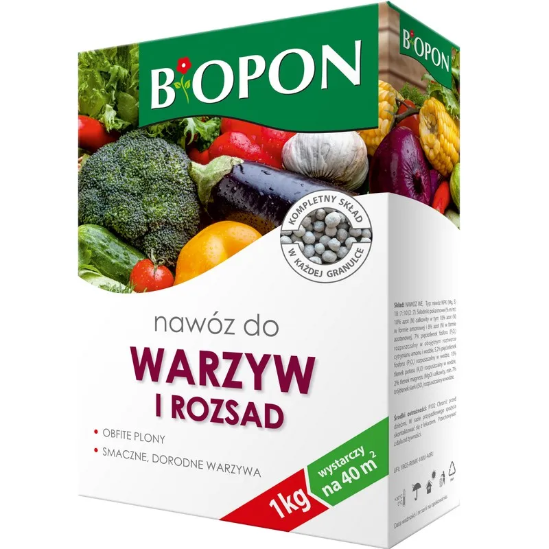 Nawóz - Do Pomidorów, Ogórków I Warzyw 1 kg BIOPON