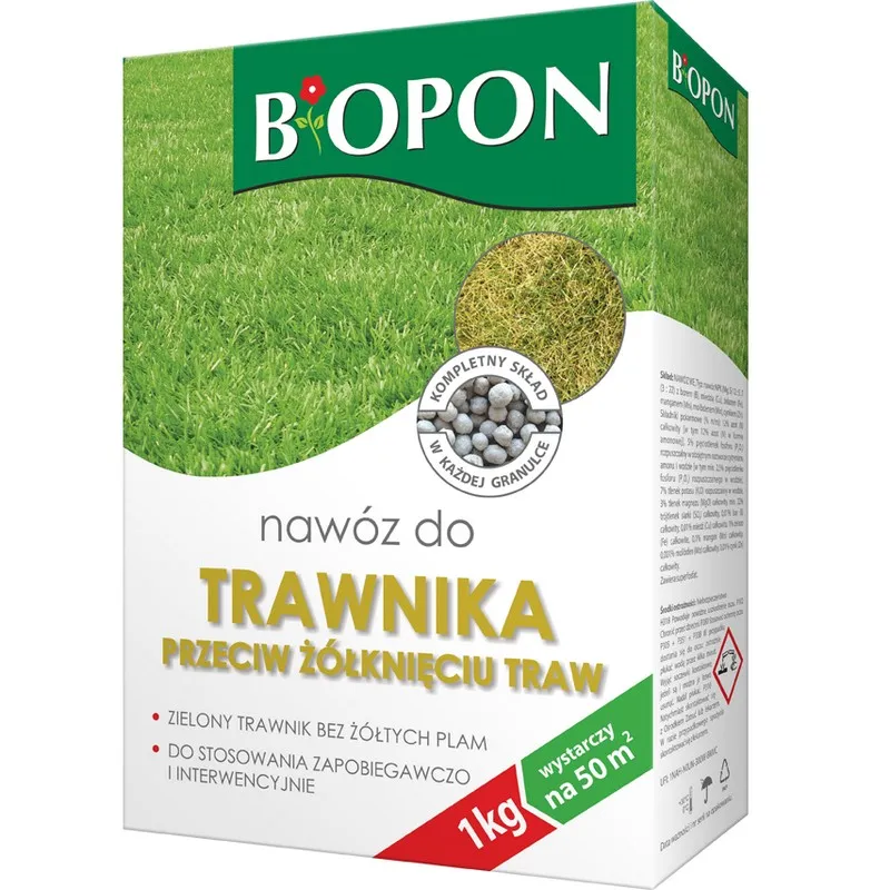 Nawóz - Do Trawnika Przeciw Żółknięciu 1 kg BIOPON