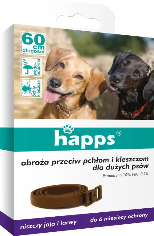 Obroża Dla Dużych Psów Happs, Do Zwalczania Pasożytów BROS