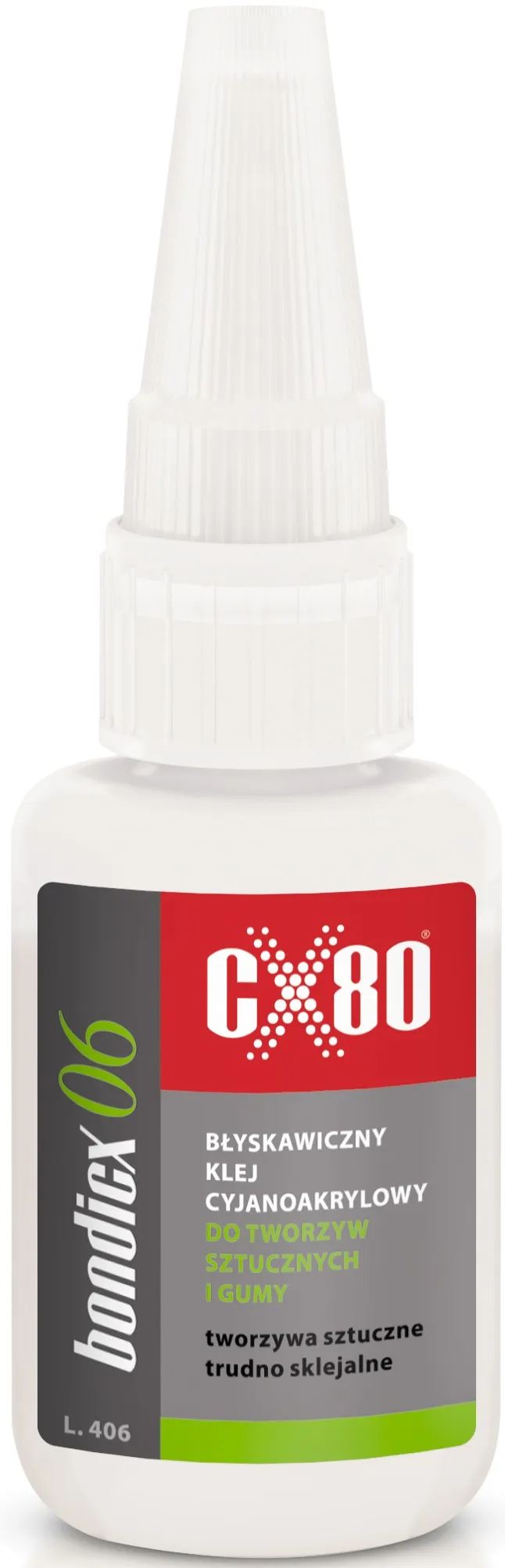 Klej Cyjanoakrylowy Do Tworzyw Sztucznych I Gumy 20g CX-80