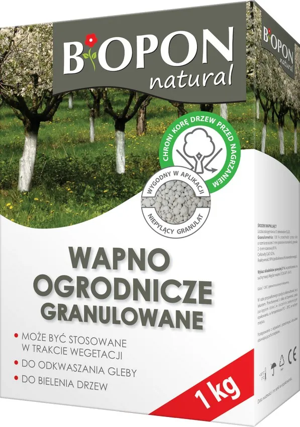 Wapno - Ogrodnicze Do Bielenia I Odkwaszania Gleby, 1 kg BIOPON