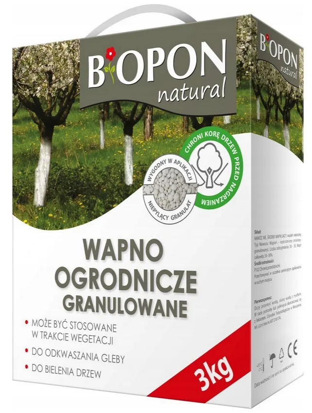 Wapno - Ogrodnicze Do Bielenia I Odkwaszania Gleby, 3 kg BIOPON