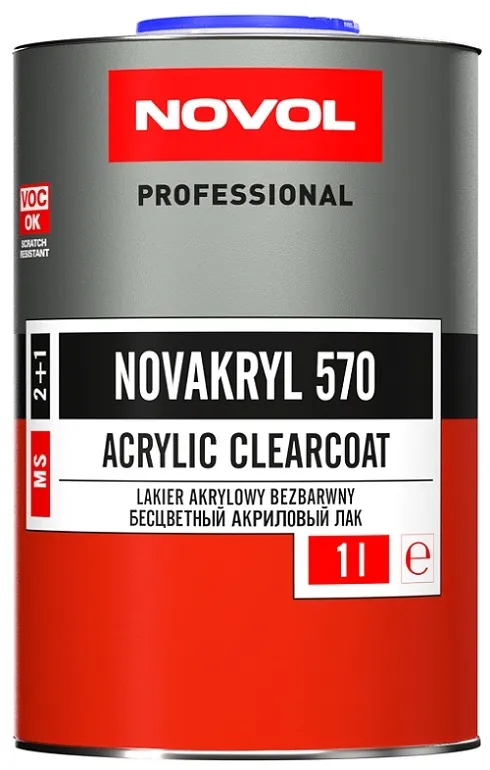 Lakier Bezbarwny Novakryl 570 2:1 1l NOVOL