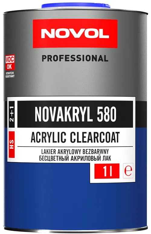 Lakier Bezbarwny Novakryl 580 2:1 1l NOVOL