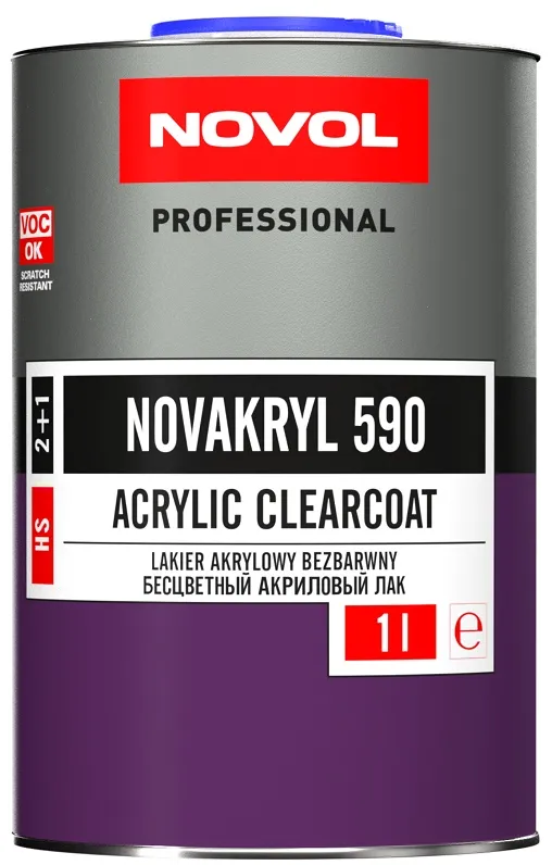Lakier Bezbarwny Novakryl 590 2:1 1l NOVOL