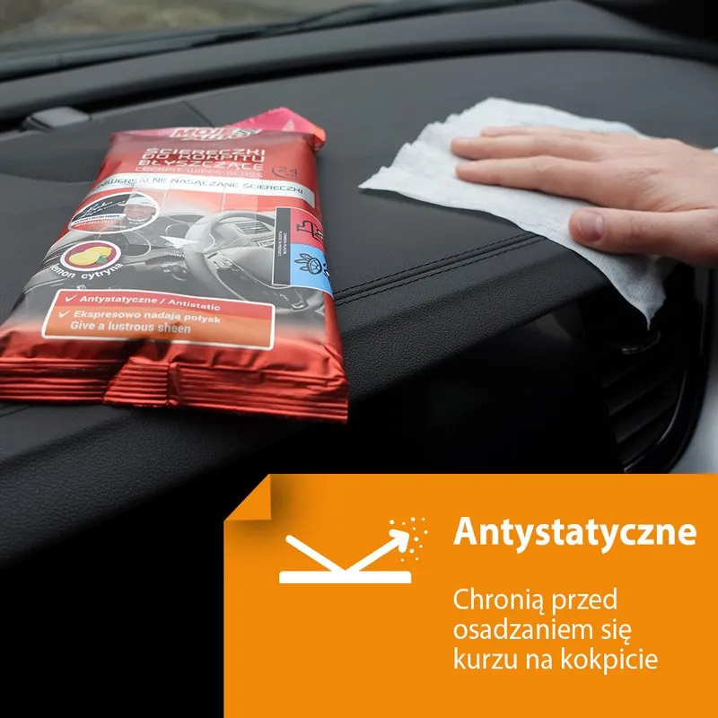 Ściereczki Do Kokpitu Błyszczące Cytryna 24 szt. MOJE AUTO