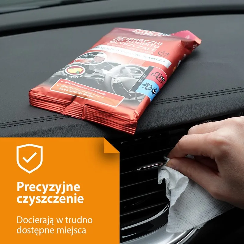 Ściereczki Do Kokpitu Błyszczące Cytryna 24 szt. MOJE AUTO
