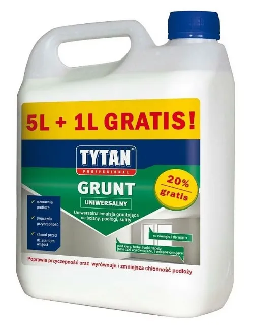Grunt TYTAN 6L-EMULSJA Gruntująca