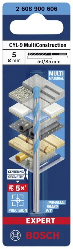 Wiertło Expert Multiconstruction CYL-9 5*50*85MM BOSCH