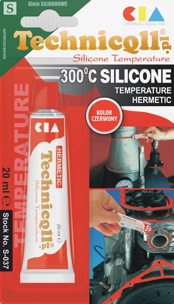Silikon Wysokotemperaturowy 20ml TECHNICQLL - Czerwony