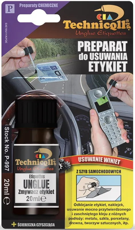 Preparat Do Usuwania Etykiet 20ml TECHNICQLL