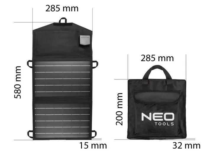 Ładowarka Solarna, Panel Słoneczny 15W NEO