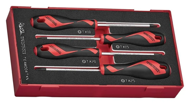 Zestaw Wkrętaków Torx TEAMD04TXN, 4 szt. TENG TOOLS