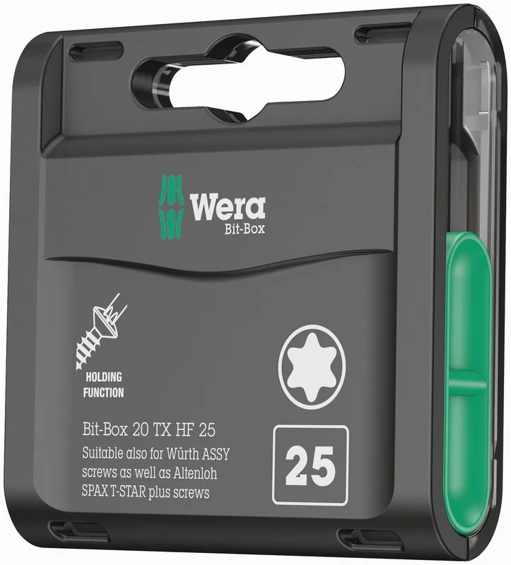 Zestaw Bit-Box 20 TX Hf, TX 25mm, 20 Sztuk Würth, Spax WERA