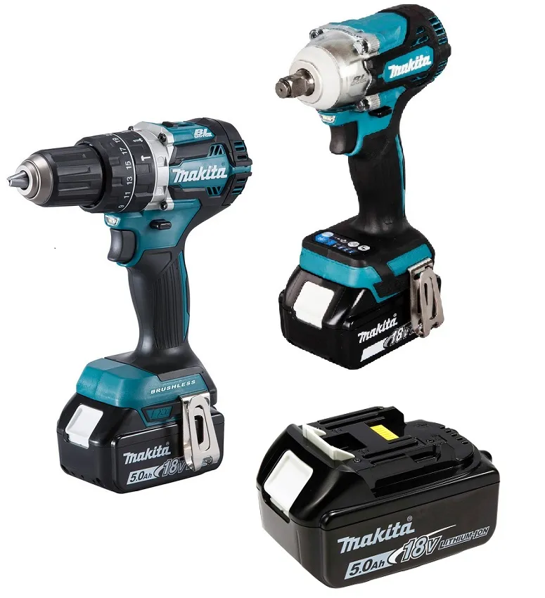 Zestaw Combo 18V DTW300+DHP484 3*5.0AH MAKITA
