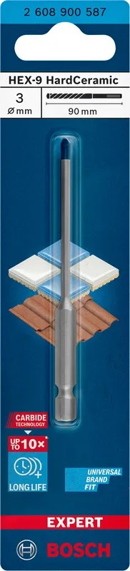 Wiertło HEX-9 Expert Hard Ceramic 3*90MM BOSCH