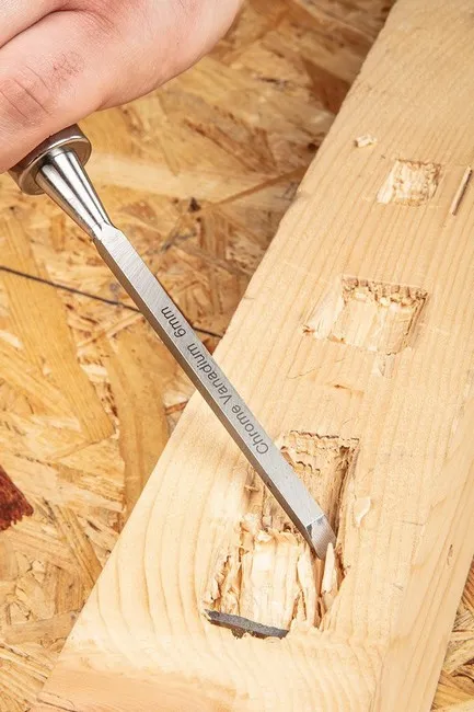 Zestaw Dłut 4 szt. (6,12,18,24MM), Drewniany Uchwyt NEO