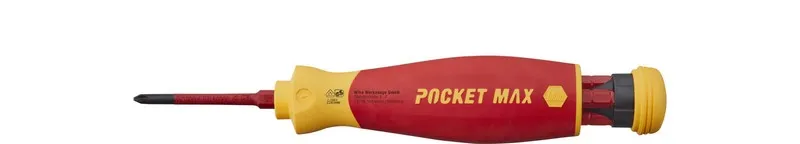 Wkrętak Z Magazynkiem Bitów Pocketmax Electric, 4 Bity WIHA