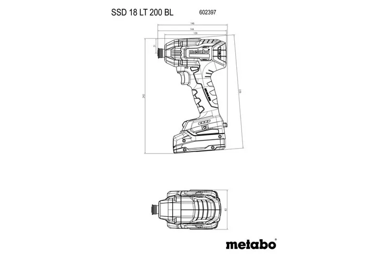 Zakrętarka Akumulatorowa 1/4'' SSD 18 Lt 200 Bl METABO